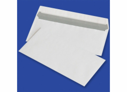 Kancelářské produkty KANCELÁŘSKÉ PRODUKTY obálky se silikonovou páskou, HK, DL, 110x220mm, 80gsm, 1000ks, bílá