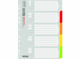 Kancelářské produkty Kartonové přepážky A4, 227x297, mix, 5 karet (21070521-99)