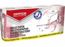 Kancelářské produkty KANCELÁŘSKÉ PRODUKTY celulózový toaletní papír, 2-vrstvý, 150 listů, 15 m, 8 ks, bílý
