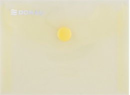 Donau DONAU složka na obálky s patentním uzávěrem, PP, A7, 180 mikronů, žlutá