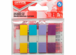 Kancelářské produkty KANCELÁŘSKÉ PRODUKTY indexovací záložky, PP, 12x43mm, 4x35 karet, přívěsek, mix pastelových barev