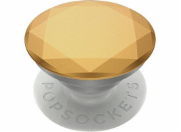 PopSockets PopSockets PopGrip - Výsuvná základna a držák pro smartphony a tablety s výměnnou horní částí - Metalický diamantový zlatý medailon