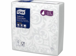 Tork Tork – Banketové ubrousky s látkovým efektem, extra měkké, 1vrstvé, prémiové – bílé