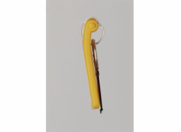 Sponky DURABLE KEY CLIP kroužek na klíče, žlutý, balení 6 ks