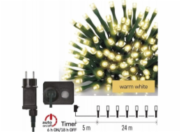 Vánoční osvětlení Emos Classic 240 LED osvětlení vánočního stromku 24m teplá bílá