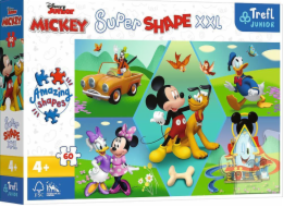 Trefl Puzzle 60 dílků Super Shape XXL S Mickeym je vždy zábava