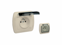 Kontakt-Simon Jednopólová zásuvka s krytím IP44 béžová - AGZ1BE/12A