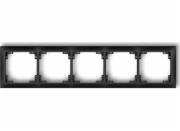 Karlik Frame Deco Soft, univerzální, pětinásobný, černý matný plast (12DRSO-5)