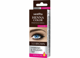 Venita Professional Henna Color Gel gelové barvivo na obočí a řasy 3.0 Brown