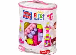 Mega Bloks First Builders - Růžová taška 80 ks. (DCH62)