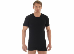 Brubeck pánské bavlněné tričko s krátkým rukávem Comfort, černé, velikost M (SS00990A)