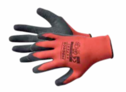 Modeco Polyesterové rukavice potažené pěnovým latexem černá 10 (MN-06-212)