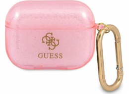 Kryt Guess Guess GUAPUCG4GP AirPods Pro růžový/růžový Glitter Collection