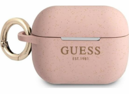 Guess Guess GUAPSGGEP kryt AirPods Pro růžový/růžový silikonový třpyt