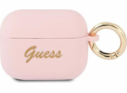 Guess Guess GUAPSSSI kryt AirPods Pro růžový/růžový silikonový Vintage Script