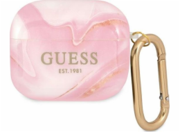 Guess Case Guess GUA3UNMP kryt Apple AirPods 3 růžový/růžový Marble Collection