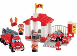Požární stanice Ecoiffier Abrick s vozidly a figurkami