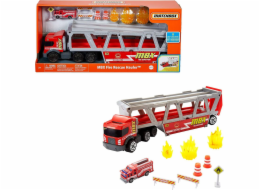 Mattel Vehicle Matchbox Transporter Hasičský vůz