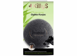 Killy`s KILLYS Botanical KONJAC čisticí houba na obličej s bambusovým uhlím pro aknózní pleť