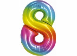 GoDan Foil balon Smart Number 8, duhový, 76cm CH-STC8