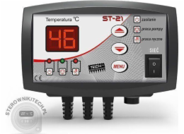 Tech ST-21 ovladač pro čerpadlo ÚT, anti-stop, anti-freeze, schopnost pracovat jako termostat, černá