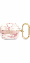 GUESS Guess GUA3HCHMAP kryt AirPods 3 růžový/růžový Marble Strap Collection