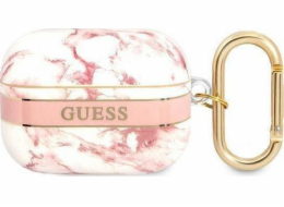 Kryt GUESS Guess GUAPHCHMAP AirPods Pro růžový/růžový Marble Strap Collection