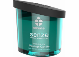 ŠVÉDSKO MASÁŽNÍ SVÍČKA - SWEDE SENZE TRANQUILITY SPEARMINT RŮŽE ORANŽOVÁ 50 ML
