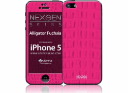 Nexgen Skins Nexgen Skins - Sada skinů pouzdra s 3D efektem iPhone SE (2016) / iPhone 5s / iPhone 5 (Alligator Fuchsia 3D) univerzální