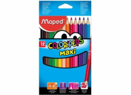 Maxi pastelky Maped Colorpeps, trojúhelníkové, 12 barev MAPED
