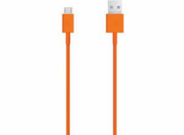 Lark USB A/Micro USB kabel, 1 m, oranžový (5901592832640)