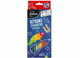 Derform Pastelky 12 kruhů, trojúhelníkové (DERF.KT12KA)