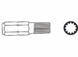 Hrot Jonnesway SPLINE XZN M14x75mm 6-úhelníkový 10mm D10M75M14A