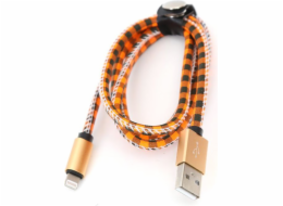 Platinet USB A -> Lightning (M/M) USB kabel 1m Oranžový