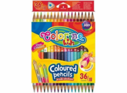 Colorino Trojúhelníkové oboustranné pastelky, 36 barev