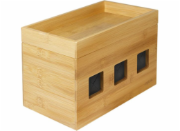 Organizér LogiLink Management Cable Box Bamboo 255 x 140 x 165 mm LogiLink