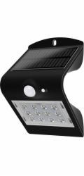 Nástěnná lampa V-TAC Solární nástěnná LED lampa s pohybovým senzorem VT-767 1,5W 220lm Černá IP65 8277