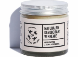 Přírodní deodorant krém, cedr a pačuli s křemelinou, 60 ml