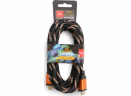 3m opletený kabel HDMI-HDMI