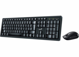 Genius Smart KM-8200, sada klávesnice s optickou bezdrátovou myší, 1x AA, 1x AAA, US, klasická, typ programovatelné klávesy