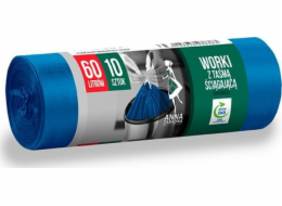 Anna Zaradna ANNA ZARADNA pytle na odpadky, se stahovací šňůrkou, super silné, 60 l, 10 ks, modré