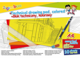 Gimboo Technický blok A4 10k mix barev