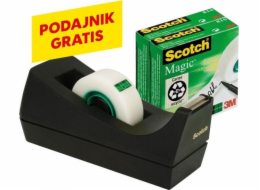 Scotch 3M SCOTCH_ Magic_ kancelářská páska (SM3-12), matná, s dávkovačem, 19mm, 33m, 3 ks, zásobník C-38 černá ZDARMA