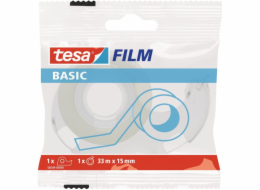 Tesa tesafilm® BASIC kancelářská páska 33m x 15mm + dávkovač (58549-00000-00)