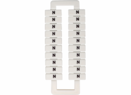 EM GROUP Označovač pro kolejové svorkovnice 2,5-70mm2 /N/ bílá 20 ks. (43192)