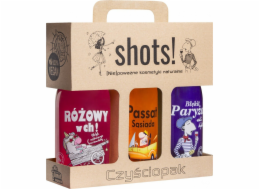 LAQ_SET střely! Clean-Pack Unisex růžový sprchový gel! 500ml + Passat Neighbor 500ml + Blue of Paris 500ml
