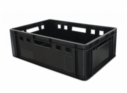 Přepravka manipulační R2 regranulát 600x400x200 mm černá