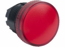 Hlava signální lampy Schneider Electric 22mm červená BA9S (ZB5AV04)