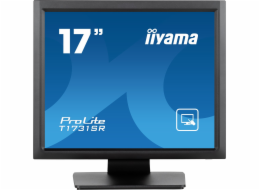 iiyama ProLite T1731SR-B1S - LED monitor - 17" - dotyková obrazovka - 1280 x 1024 - TN - 250 cd/m2 - 1000:1 - 5 ms - HDMI, VGA, DisplayPort - reproduktory - černá, matná
