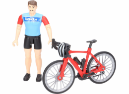 Bruder figurka cyklisty se závodním kolem (63110)